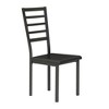Vynxaria Black 2-Piece Writing Desk Set with Chair Industrial Metal Frame Faux Leather Upholstery Matching Design - 2 of 4