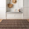 World Rug Gallery Bohemian Stripe Lines Shag Rug – White – Easy to Clean, Medium Pile – Perfect for Living Room, Bedroom, or Entryway - 2 of 4
