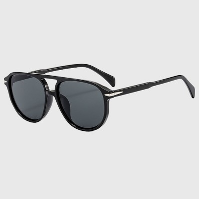 Anna-Kaci Women's Retro-Inspired Double-Bridge Square Sunglasses