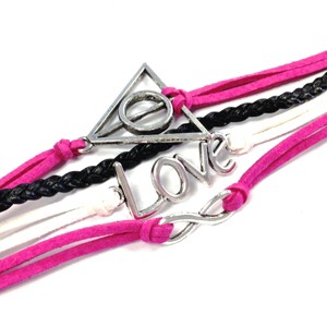 Wrapables Vintage Leather and Rope Infinity Bracelet - 1 of 4