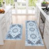 OZONY Washable Runner Mat with Non Slip Backing, Vintage Floral Low Pile Area Rugs Carpet for Hallway Kitchen Bathroom Entryway - 3 of 4