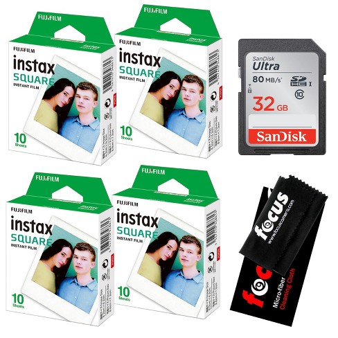 Isoleren Uitvoerbaar Grazen Fujifilm Instax Square Film (40 Exposures) With 32gb Memory Bundle : Target