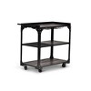 Kitchen Cart with Hanging Stemware Storage and Shelves - 4 of 4