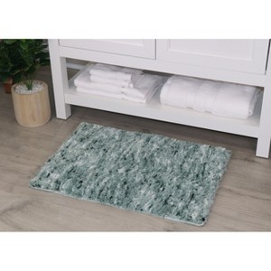 Cloud Comfort Microfiber Bathroom Rug, Non Slip Bath Mat Water Absorbent Soft Microfiber Shaggy Mat Machine Washable, Thick Plush Rugs for Shower - 1 of 4
