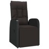 vidaXL Armchair Black PE Rattan, Powder-Coated Steel, Polyester One size - 2 of 4