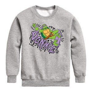 Boys' - Teenage Mutant Ninja Turtles - Donnie Graphic Long Sleeve Fleece Sweatshirt - 1 of 4