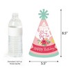 Big Dot of Happiness Floral Let’s Par-Tea - Cone Happy Birthday Party Hats for Kids and Adults - Set of 8 (Standard Size) - 3 of 4