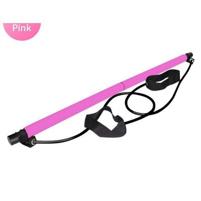 Hachikiko All-in-One Resistance Bands Set with Pilates Bar, Yoga Straps & Foot Loops for Home, Travel, Yoga, Pilates & Strength Training