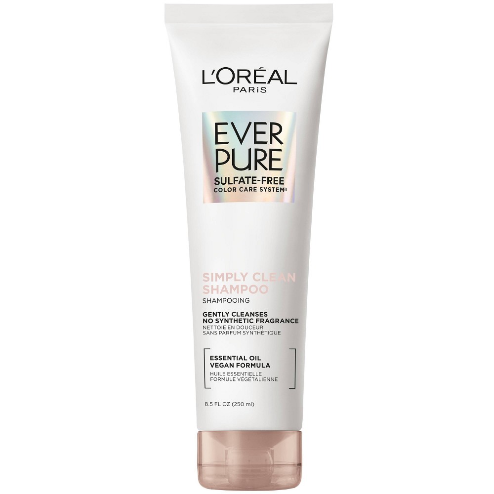 Photos - Hair Product LOreal L'Oreal Paris EverPure Sulfate-Free Simply Clean Shampoo with Essential Oil - 8.5 fl oz 