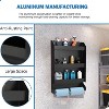 5052 Aluminum Wall-Mounted Storage Cabinet, 3-Tier Organizer with Flip-Out Work Table & Paper Towel Rack for Tools and Supplies, Garage Tool Cabinet - 4 of 4