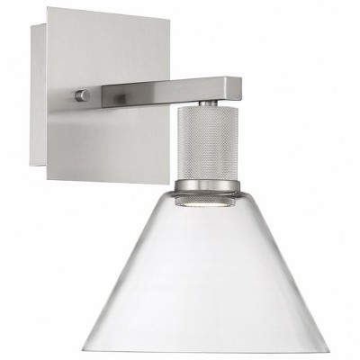 Access Lighting Port Nine 1 - Light Wall Light in  Brushed Steel