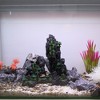 Unique Bargains Aquarium Terrariums Mountain for Fish Tank Landscape Decoration Gray Green 9.06" Height 1pcs - 2 of 4