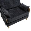 PAGED Modern Convertible Accent Chair with Side Pocket, Foldable Sofa Bed with 3 Pillows, Wood Reading Chair for Living Room, Bedroom - 4 of 4