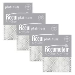 Accumulair 4pk 12x20x1 MERV 11 Platinum Filters