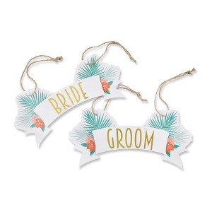 Kate Aspen Tropical Chic Bride & Groom Chair Signs | 28322NA - 1 of 3