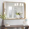 MAYEERTY Hanging Mirror Aluminum Alloy Rounded Corner Rectangle Electroplated Silver Look 50x32x2in Deep Mirror - 4 of 4
