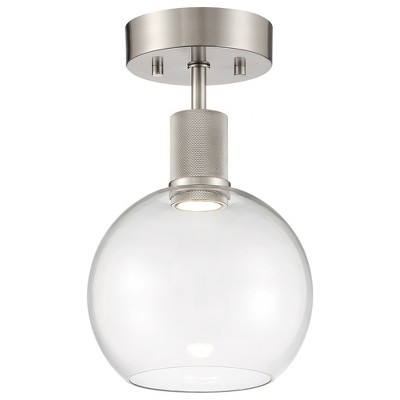 Access Lighting Port Nine 1 - Light Flush Mount in  Brushed Steel