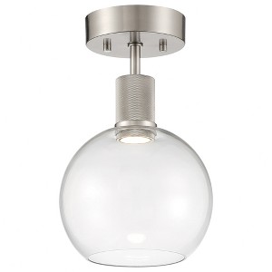 Access Lighting Port Nine 1 - Light Flush Mount in  Brushed Steel - 1 of 4