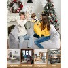 Lazy Sofa Double Bean Bag Sleepable Comfy Floor Loveseat, Giant Beanbag Lounger for Bedroom Balcony Dormitory Game Room - 3 of 4