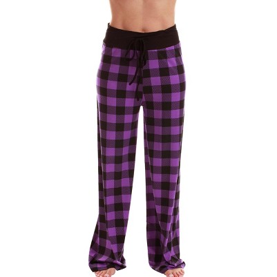 purple black buffalo plaid