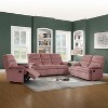 Vynxaria Luxurious Velvet Blush Pink Color 1pc Motion Recliner Chair Couch Manual Motion Plush Armrest Living Room Furniture Chair - 2 of 4