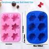 JDICTION 2-Piece Large Snowflake Silicone Mold Set, 6 Cavity 3D Molds for Chocolate, Fondant, Gummy, Candle, and Cake Decorating - 2 of 4