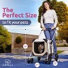 PetLuv Cat & Dog Stroller Foldable w/ Detachable Soft Pet Travel Carrier Fits 2 Cats or Medium Dog & Removable Plush Pillow Privacy Windows - 4 of 4