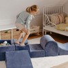 MeowBaby 3 Elements Soft Foam Blocks Playset with Velvet Cover, Lightweight & Durable Indoor Climbing Playground for Babies & Toddlers, Beige - 4 of 4