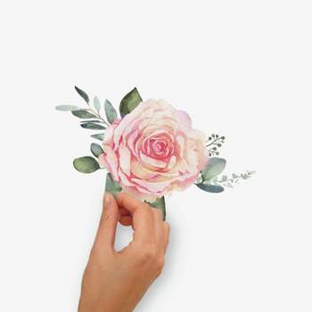 Roses Peel and Stick Giant Wall Decal Pink - RoomMates