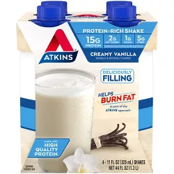 Atkins Nutritional Shake - Creamy Vanilla - 4pk/44 fl oz