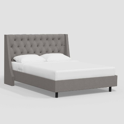 Twin Gilford Wingback Platform Bed In Linen Gray - Threshold ...