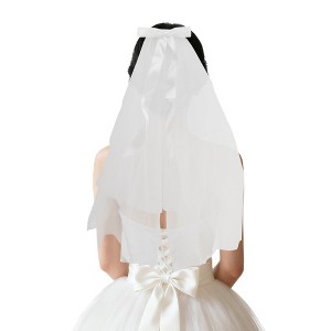 Unique Bargains Comb Wedding Veil White 1 Pc - 1 of 4