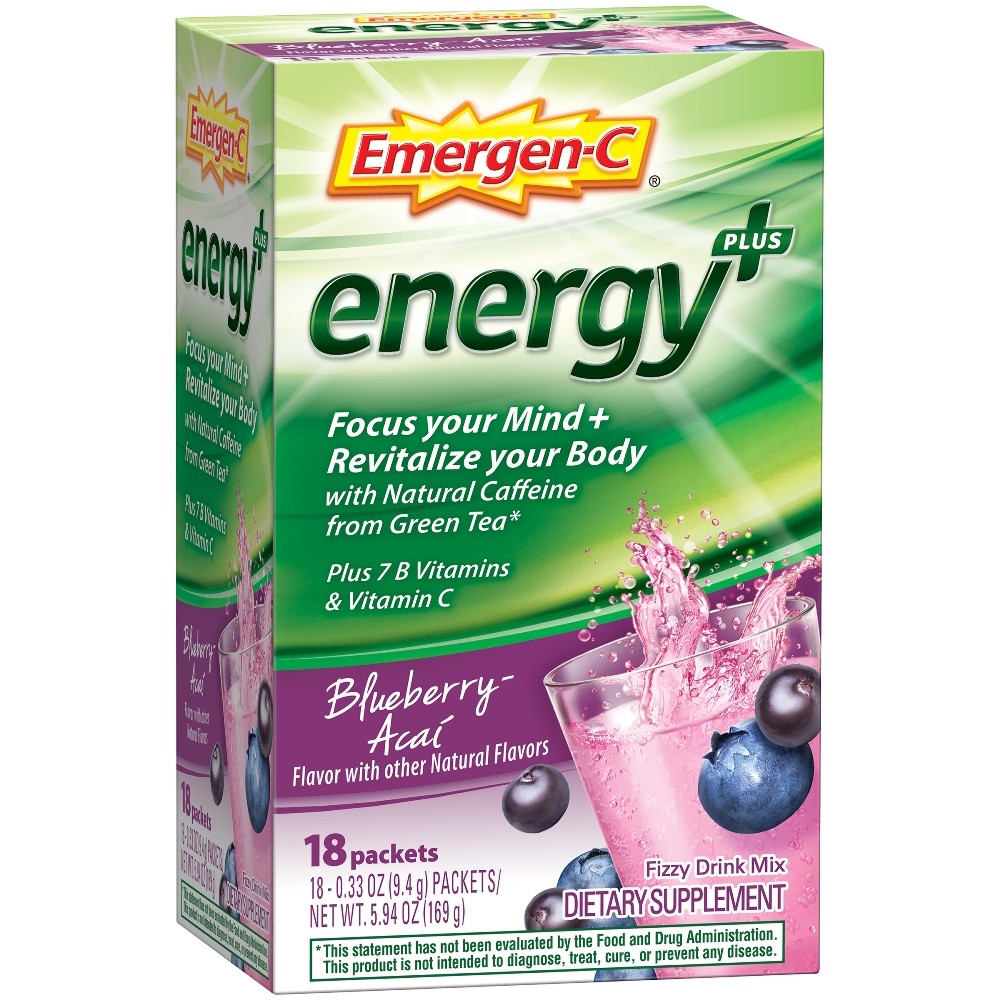 UPC 076314510184 - Emergen-C Energy Plus Energy Drink Mix Blueberry ...