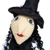 SEVOBAL Party Decorations and Accessories 21 Inch Halloween Sitting Witch Handcrafted Decor Interactive Prop for Holiday Home, Black, 9.5"*5"*21" - 4 of 4