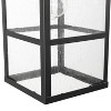 Globe Electric Smith 1-Light 14" Metal Outdoor Wall Sconce with Seeded Glass Shade Matte Black - 2 of 4