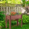 YONWAY Raised Garden Bed, Elevated Wooden Planter Box for Outdoor Plants Flowers Fruits Vegetable Herb Growing - 3 of 4