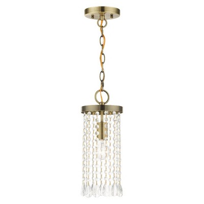 Livex Lighting Elizabeth 1 - Light Pendant in  Antique Brass