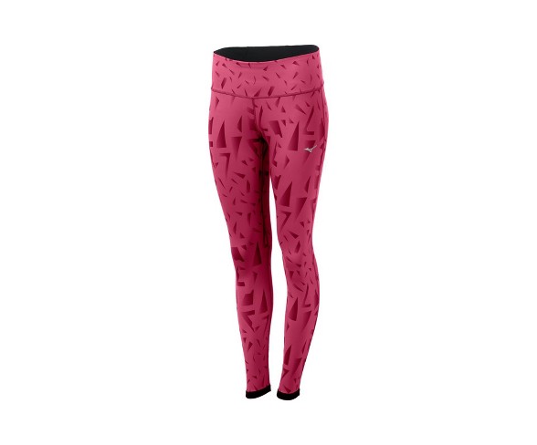 Mizuno Women's Duo Long Running Tight Womens Size Small In Color Black-Beet Red (901U)