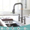 WOWOW Double Handle Bridge Kitchen Faucet with Pull-Down Sprayer - 3 of 4