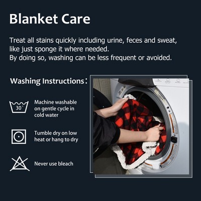 Small Red and Taupe Waterproof Reversible Pet Blanket