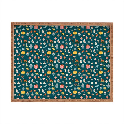 Tasiania Christmas vintage toys Rectangular Tray -Deny Designs
