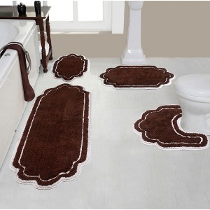 Allure Collection Cotton Tufted Bath Rug Set Set of 4 - Home Weavers - 1 of 4