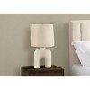 Monarch Specialties Lighting 25inchH Table Lamp Cream Resin Beige Shade Modern - 2 of 4