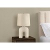 Monarch Specialties Lighting 25inchH Table Lamp Cream Resin Beige Shade Modern - image 2 of 4