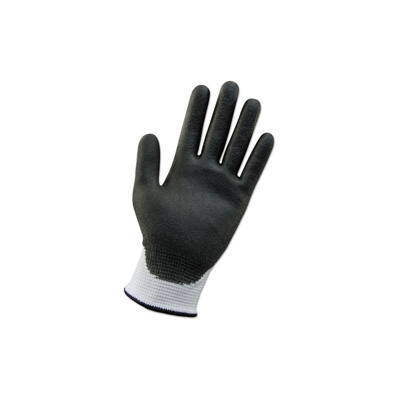 KleenGuard G60 ANSI Level 2 Cut-Resistant Glove, 230 mm Length, Medium/Size 8, White/Black, 12 Pairs, 1 of 2