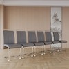 Sapphtopaz Modern Simple High Back Dining Chairs, PU Faux Leather Kitchen Chairs with C-shaped Tube Plating Metal Legs for Dining Room - 2 of 4