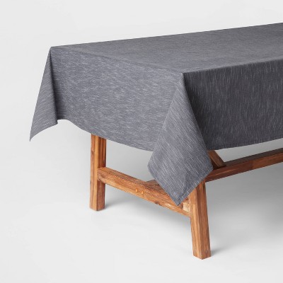 Photo 1 of  Cotton Chambray Tablecloth Blue - Threshold
