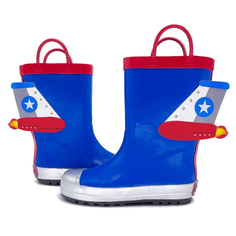 Bixbee Rocketflyer Waterproof Toddler Rain Boots, 2 of 8