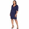 Plus Size Knee Length V-Neck Dress - 24seven Comfort Apparel™ - 2 of 4