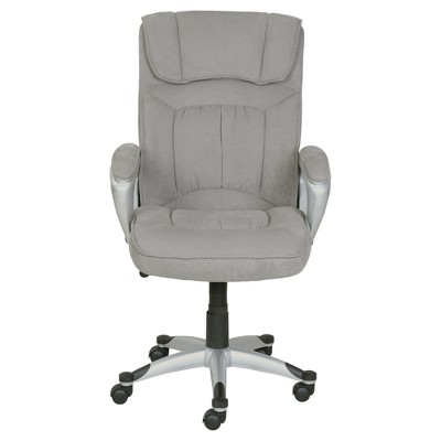 Gray High-Back Ergonomic Executive Office Chair with Lumbar Support